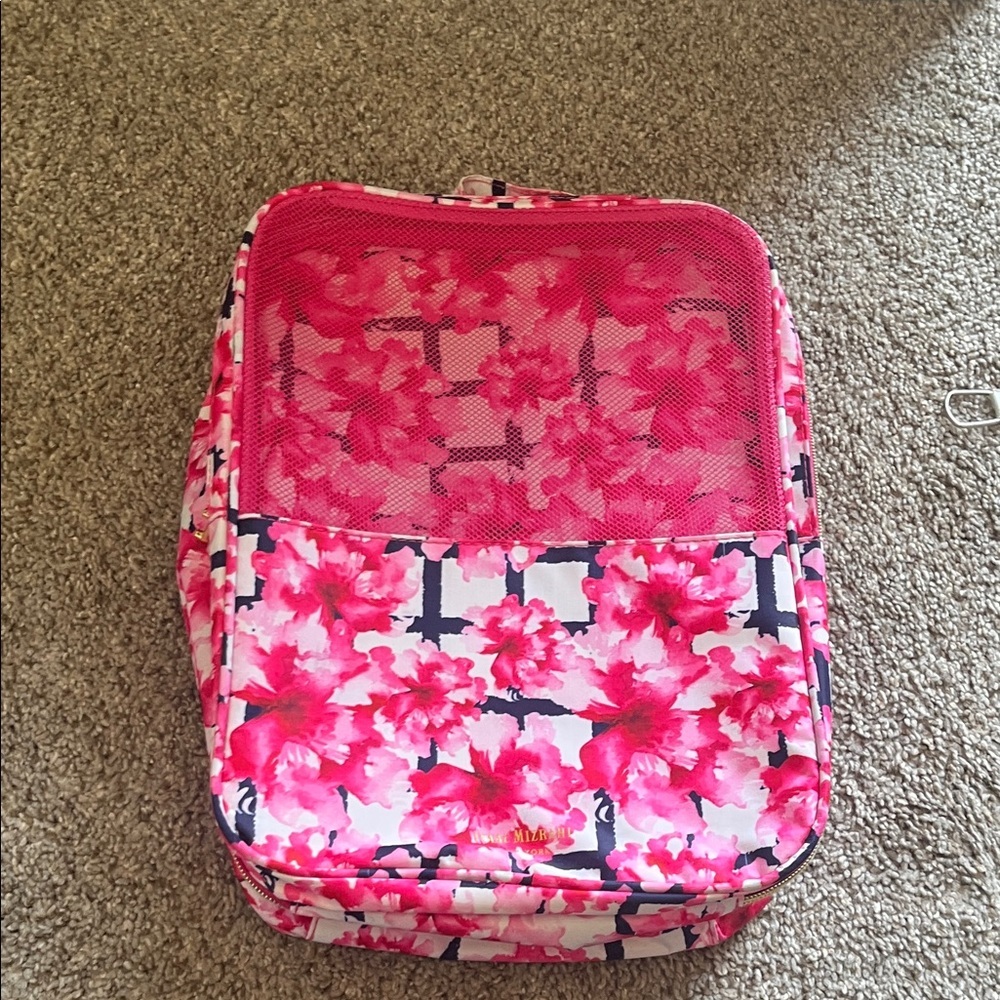 Isaac Mizrahi Pink Floral Travel Bag